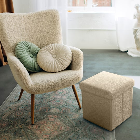 Sorbus Teddy Storage Ottoman Cube